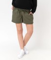 Short de grossesse en lin avec bandeau bas